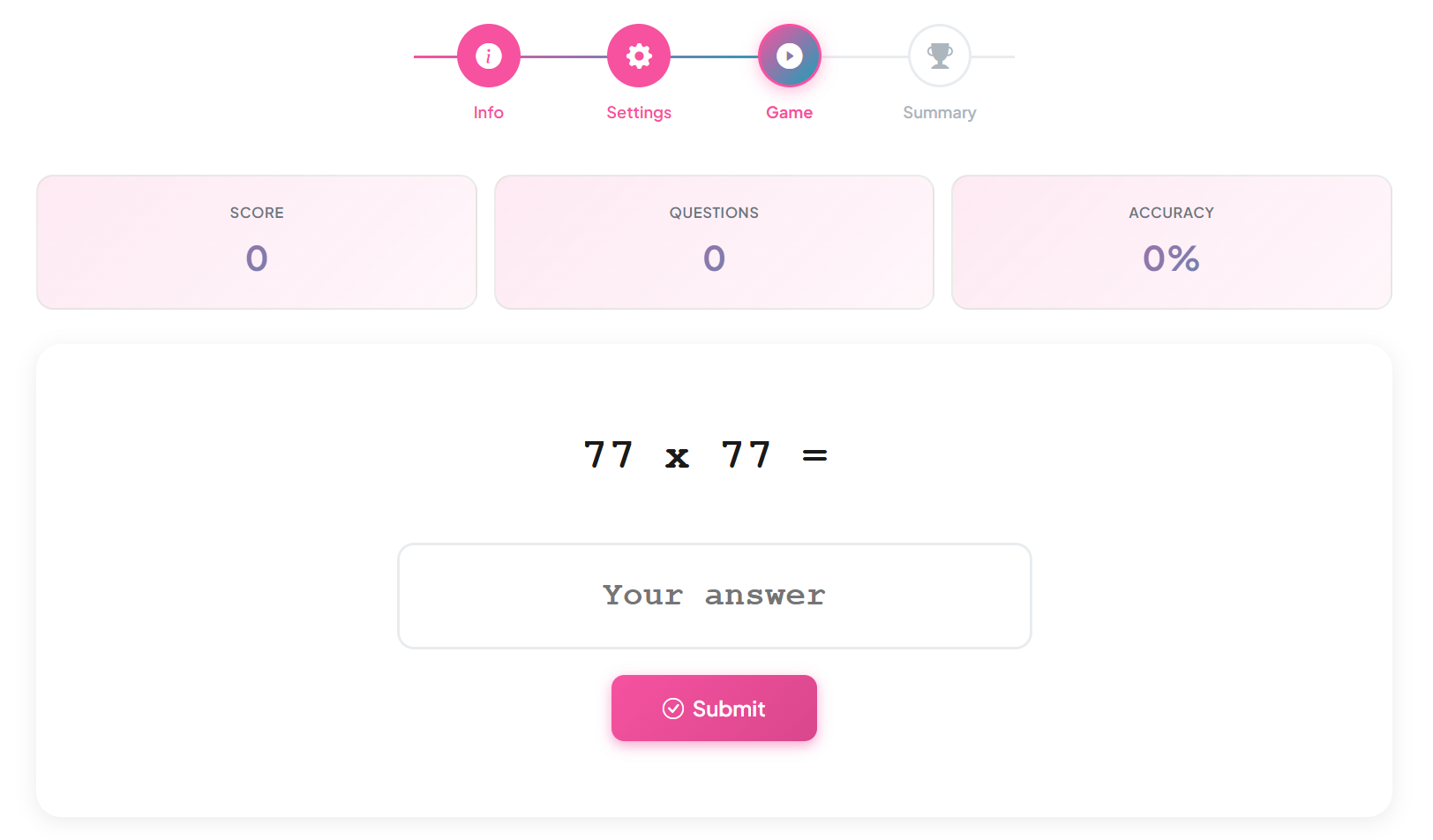 Long Multiplication Exercise
