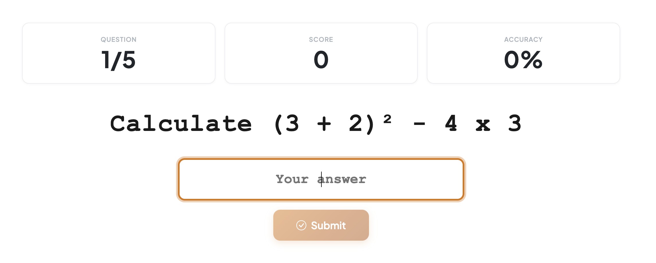 Order of Operations Exercise