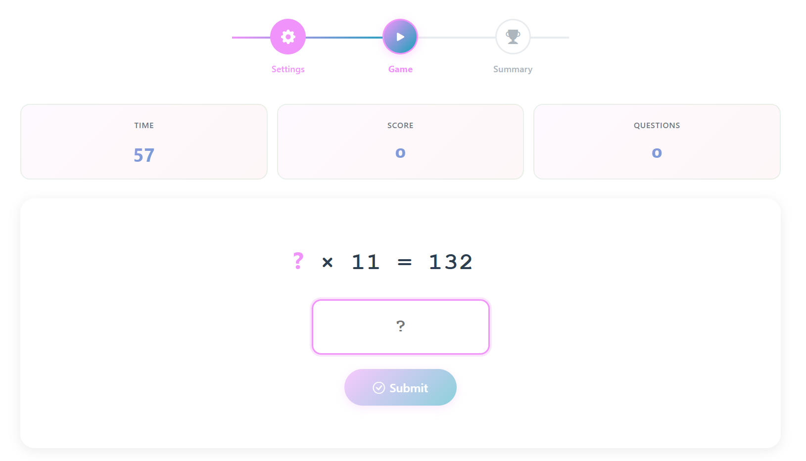 Missing Factor Quiz