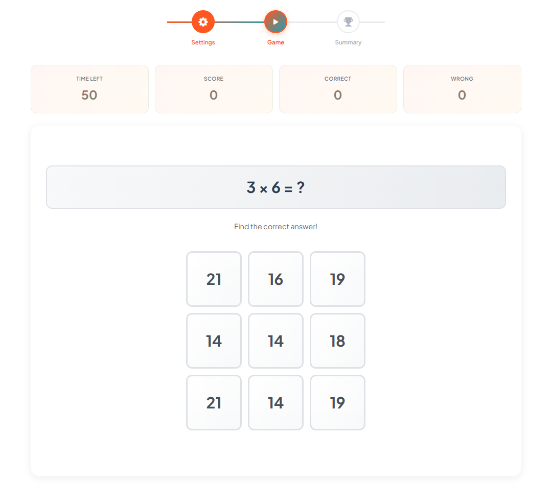 Whack a Number Challenge